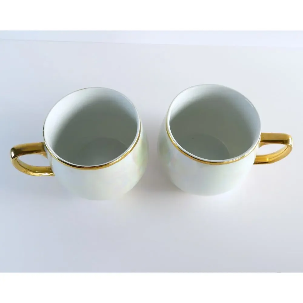 Vintage Ellgreave Heatmaster Teapot, Ditmar Urbach Cups Lusterware Tea Set